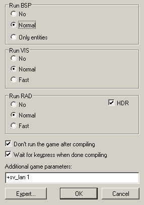 Normal compile options